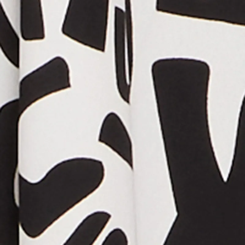 Abstract Patterned High Low Shirt Dress