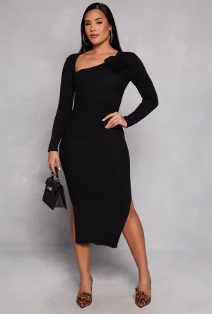 Almost Famous 3D Rose Sweater Dress