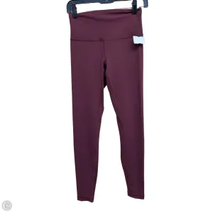 Athletic Pants By Lululemon In Maroon, Size: 6