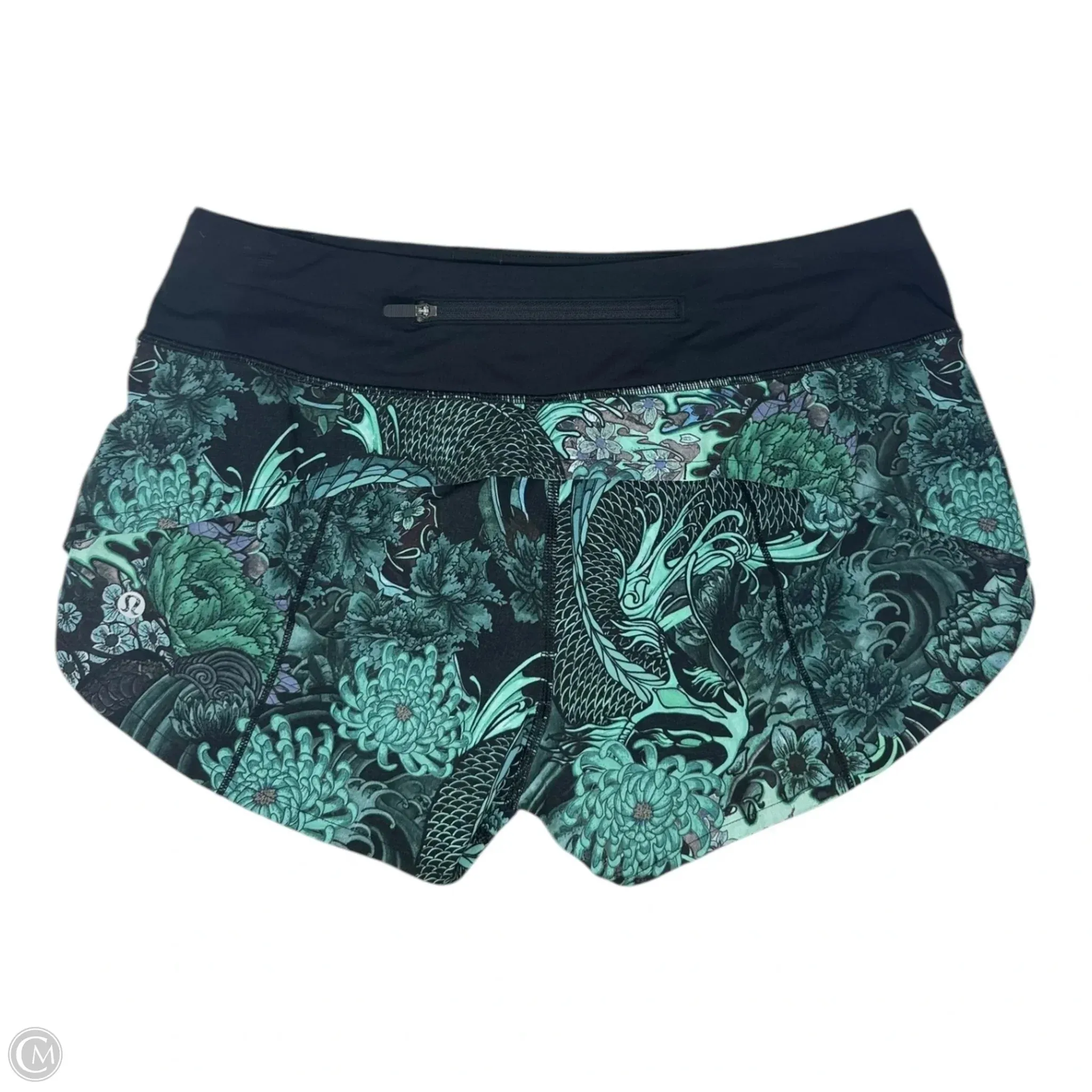Athletic Shorts By Lululemon In Floral Print, Size: 6