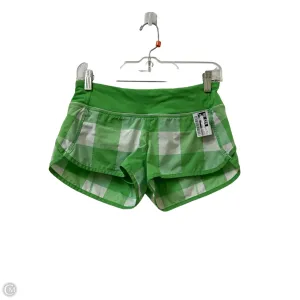 Athletic Shorts By Lululemon In Green, Size: 4