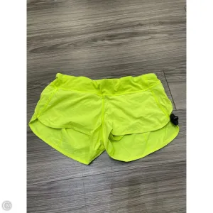 Athletic Shorts By Lululemon In Yellow, Size: 10