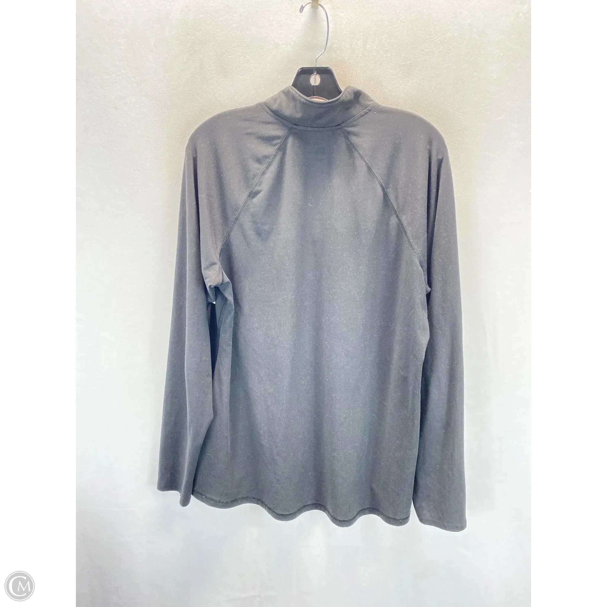 Athletic Top Long Sleeve Collar By Old Navy In Black, Size: Xl
