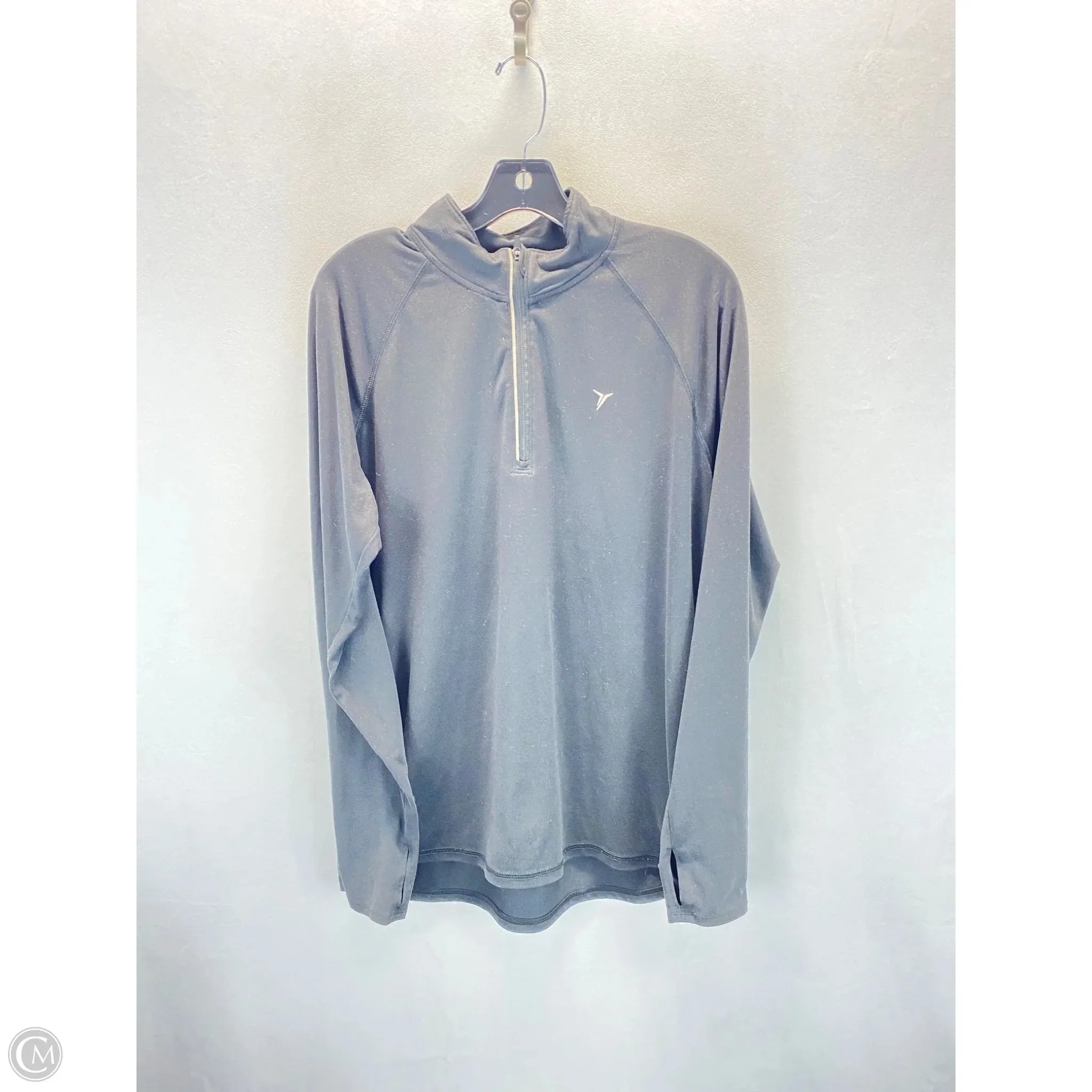 Athletic Top Long Sleeve Collar By Old Navy In Black, Size: Xl