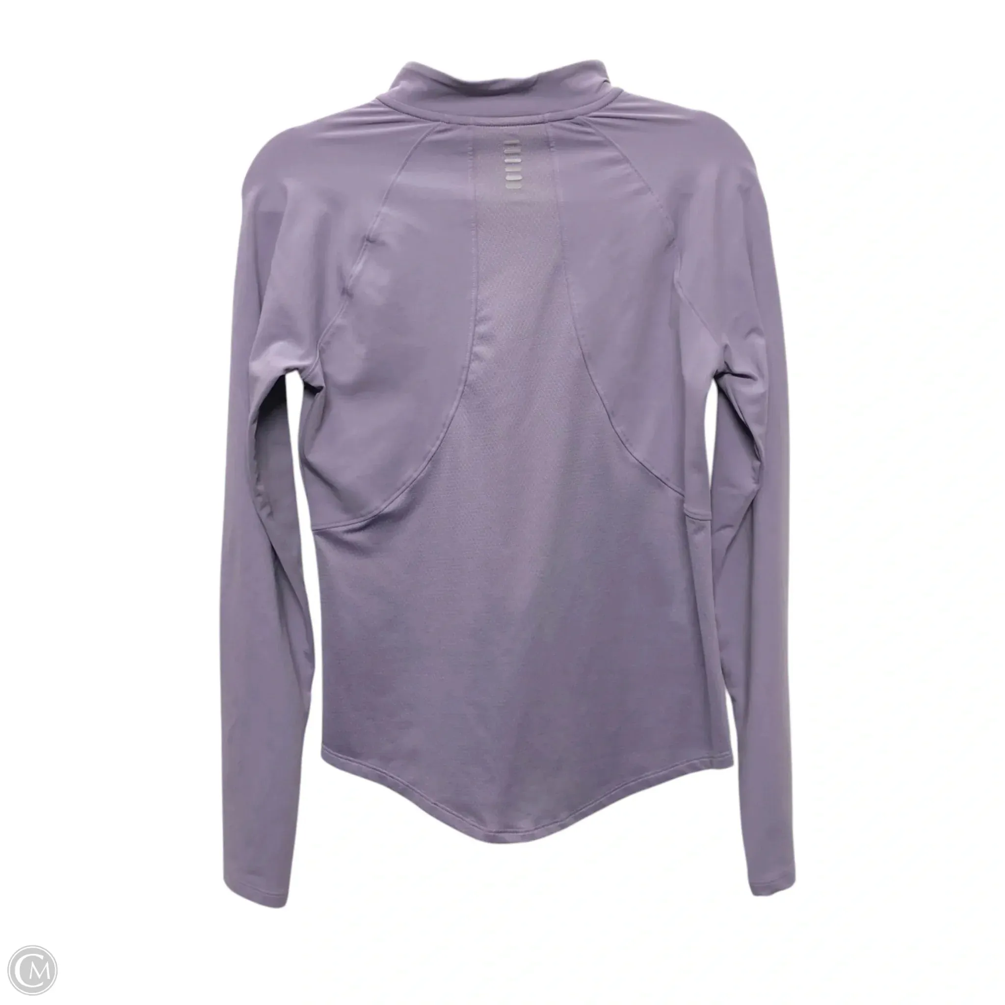 Athletic Top Long Sleeve Collar By Under Armour In Purple, Size: S
