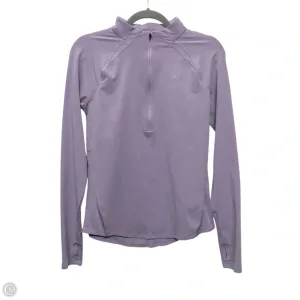 Athletic Top Long Sleeve Collar By Under Armour In Purple, Size: S