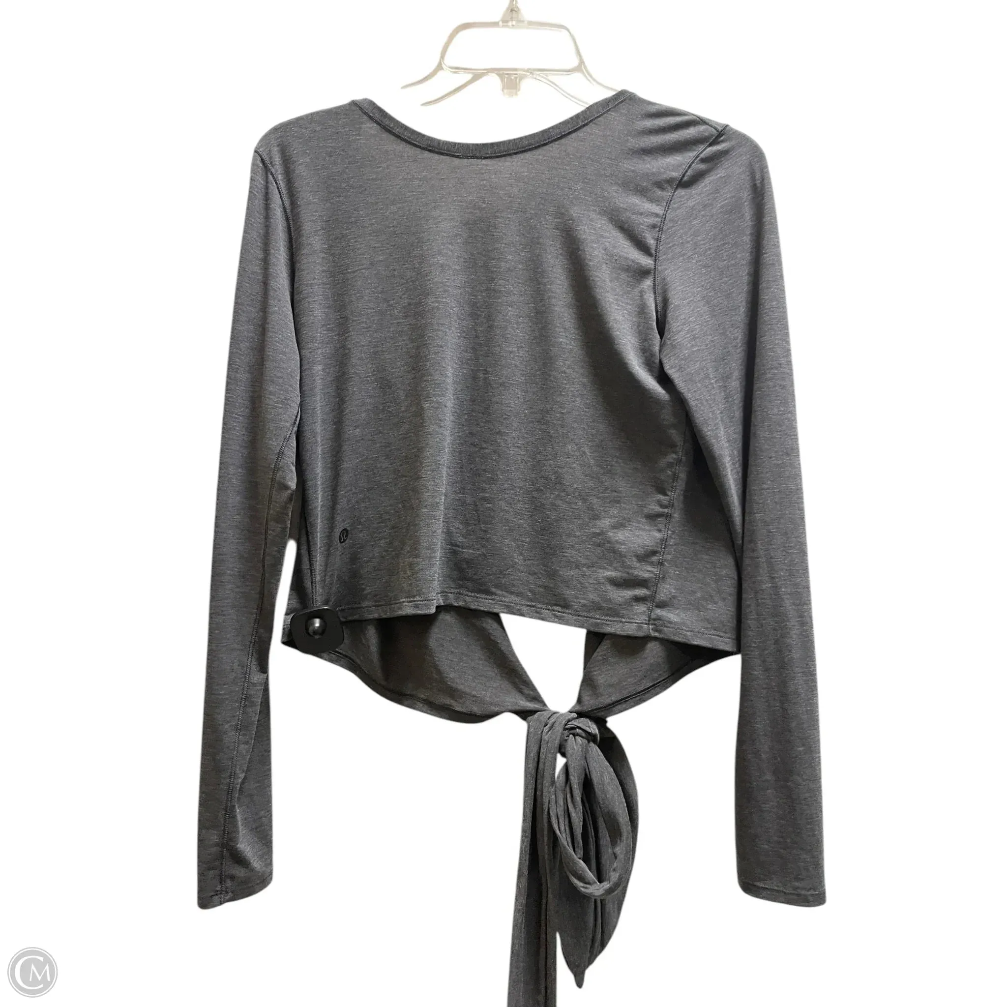Athletic Top Long Sleeve Crewneck By Lululemon In Grey, Size: M
