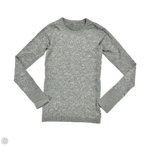 Athletic Top Long Sleeve Crewneck By Lululemon In Grey, Size: S