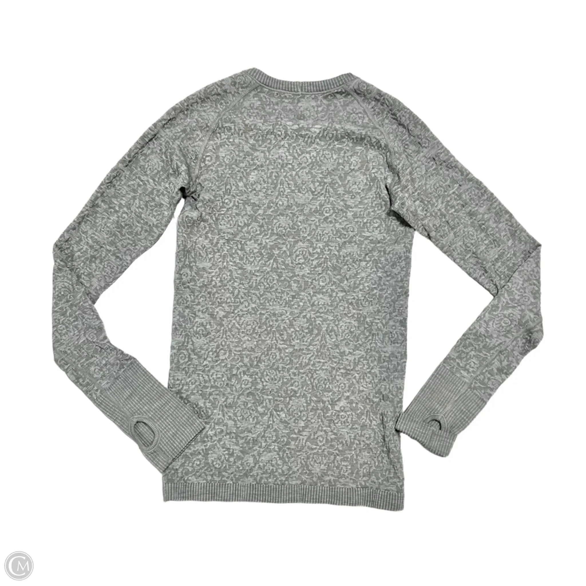Athletic Top Long Sleeve Crewneck By Lululemon In Grey, Size: S