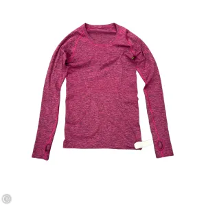 Athletic Top Long Sleeve Crewneck By Lululemon In Pink, Size: 6