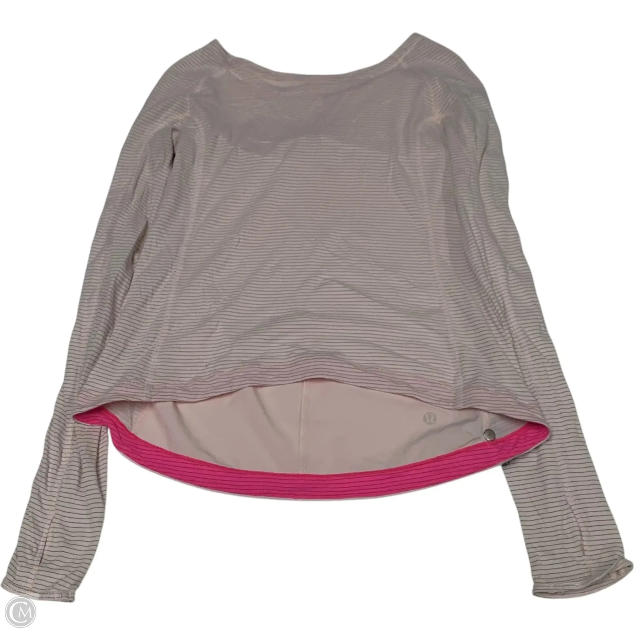 Athletic Top Long Sleeve Crewneck By Lululemon In Pink, Size: S