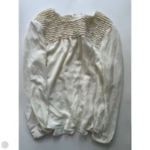 Blouse Long Sleeve By Gibson And Latimer In Cream, Size: Xxl