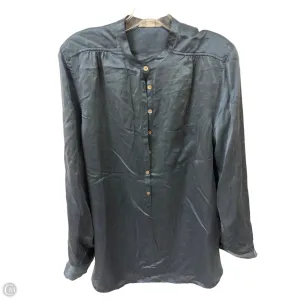 Blouse Long Sleeve By H&m In Blue, Size: M