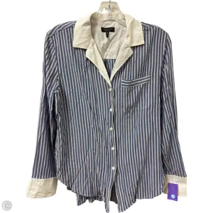 Blouse Long Sleeve By Rag And Bone In Blue, Size: M