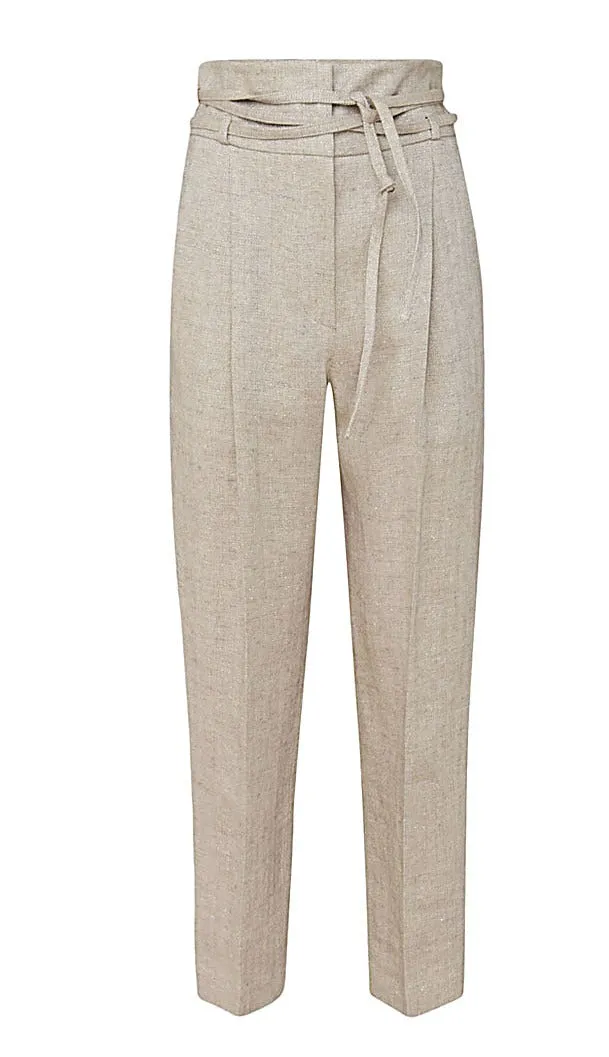 Brunello Cucinelli High-Waisted Straight Leg Pants