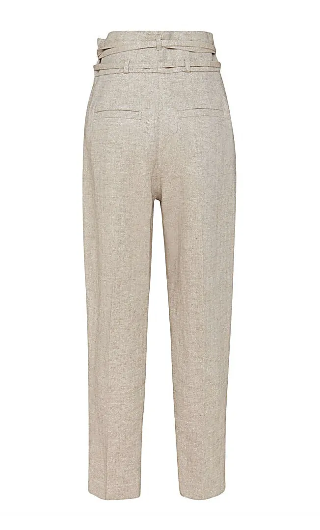 Brunello Cucinelli High-Waisted Straight Leg Pants