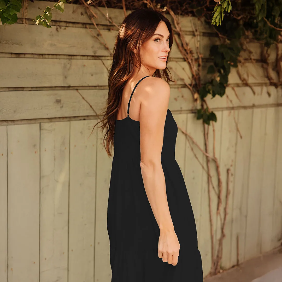 Cabo Midi Dress, Black