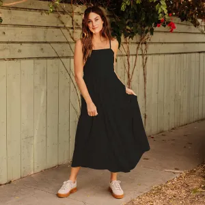 Cabo Midi Dress, Black