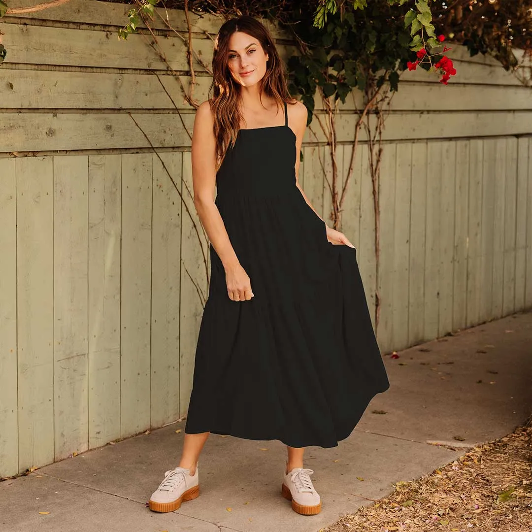 Cabo Midi Dress, Black