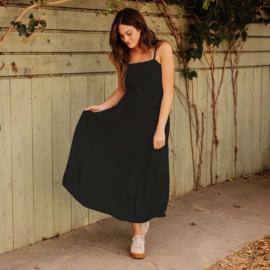 Cabo Midi Dress, Black