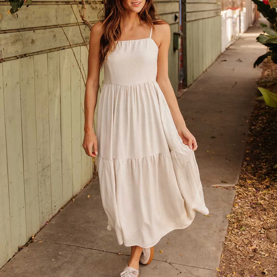 Cabo Midi Dress, Sand