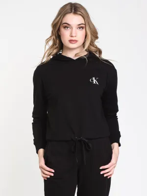 CALVIN KLEIN LONG SLEEVE HOODIE WITH DRAWSTRING  - CLEARANCE