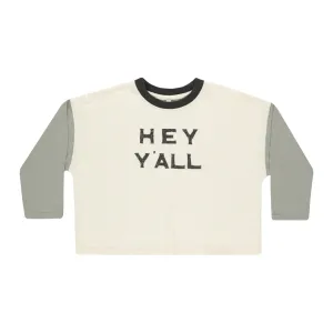 Camden Long Sleeve Tee - Hey Y'all - Natural - FINAL SALE