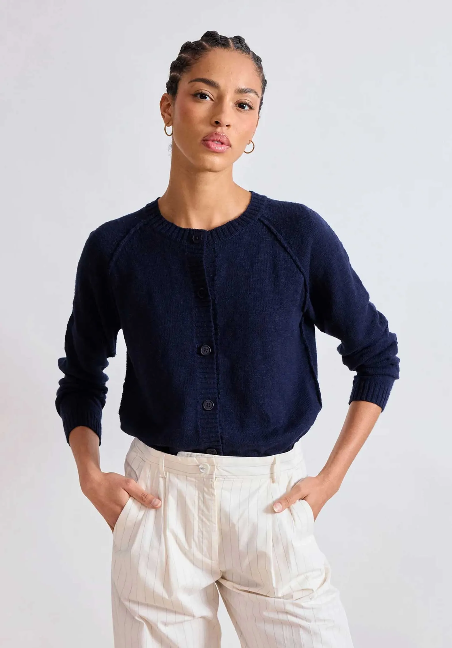 Cardigan Bdmk522 Meltia Bdmk522 04-Navy