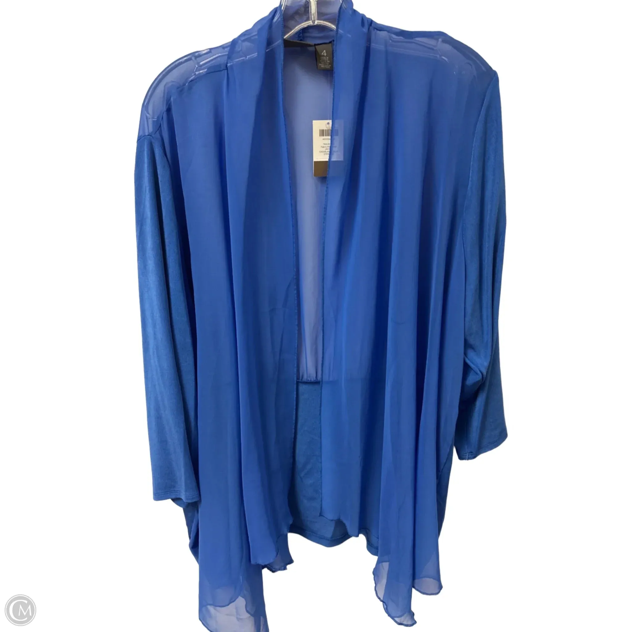 Cardigan By Chicos In Blue, Size: 2x