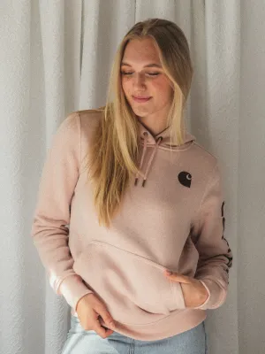 CARHARTT LOGO SLEEVE PULL OVER HOODIE - CLEARANCE
