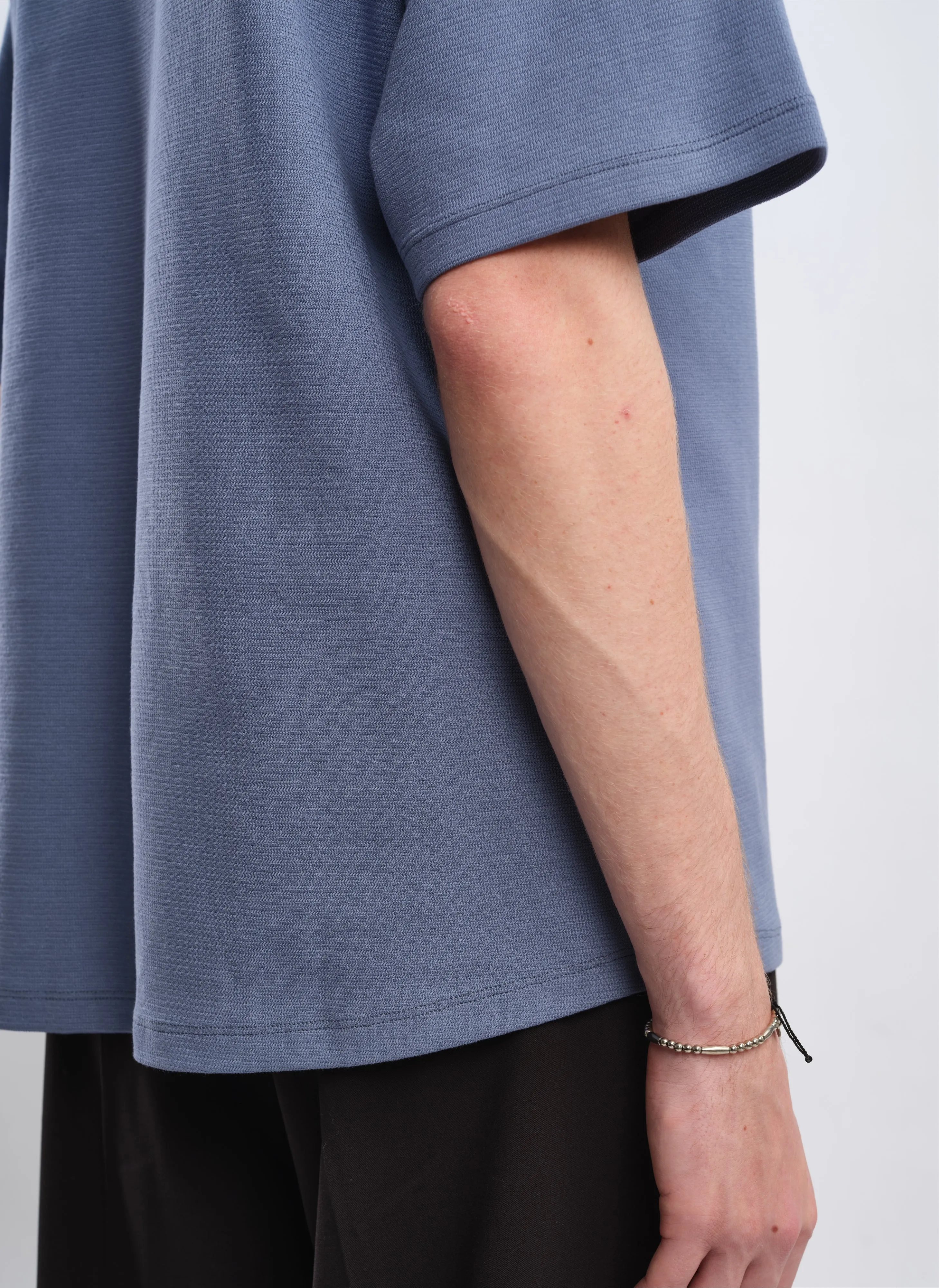Cotton Rib Short Sleeves Top
