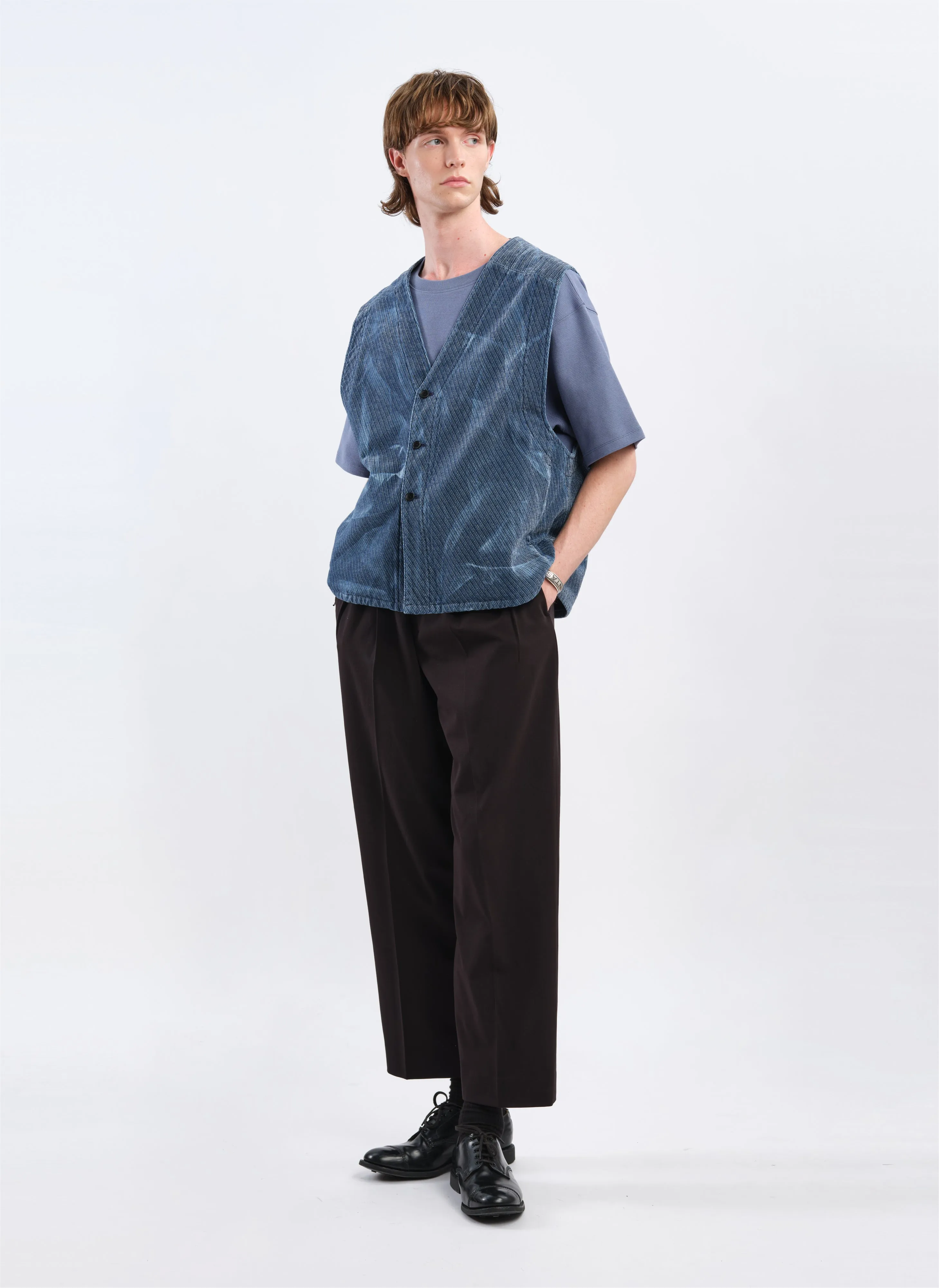 Cotton Rib Short Sleeves Top