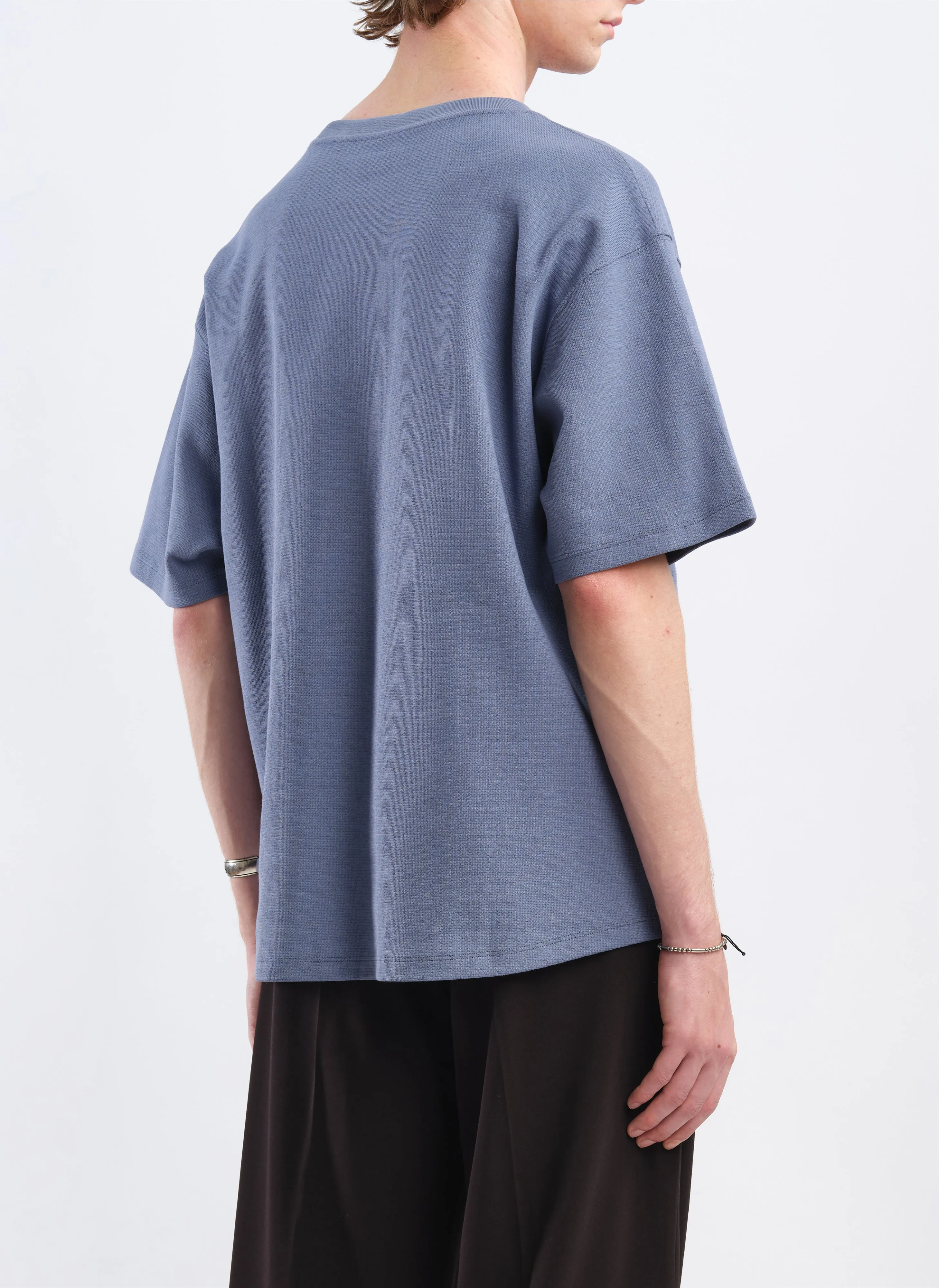 Cotton Rib Short Sleeves Top