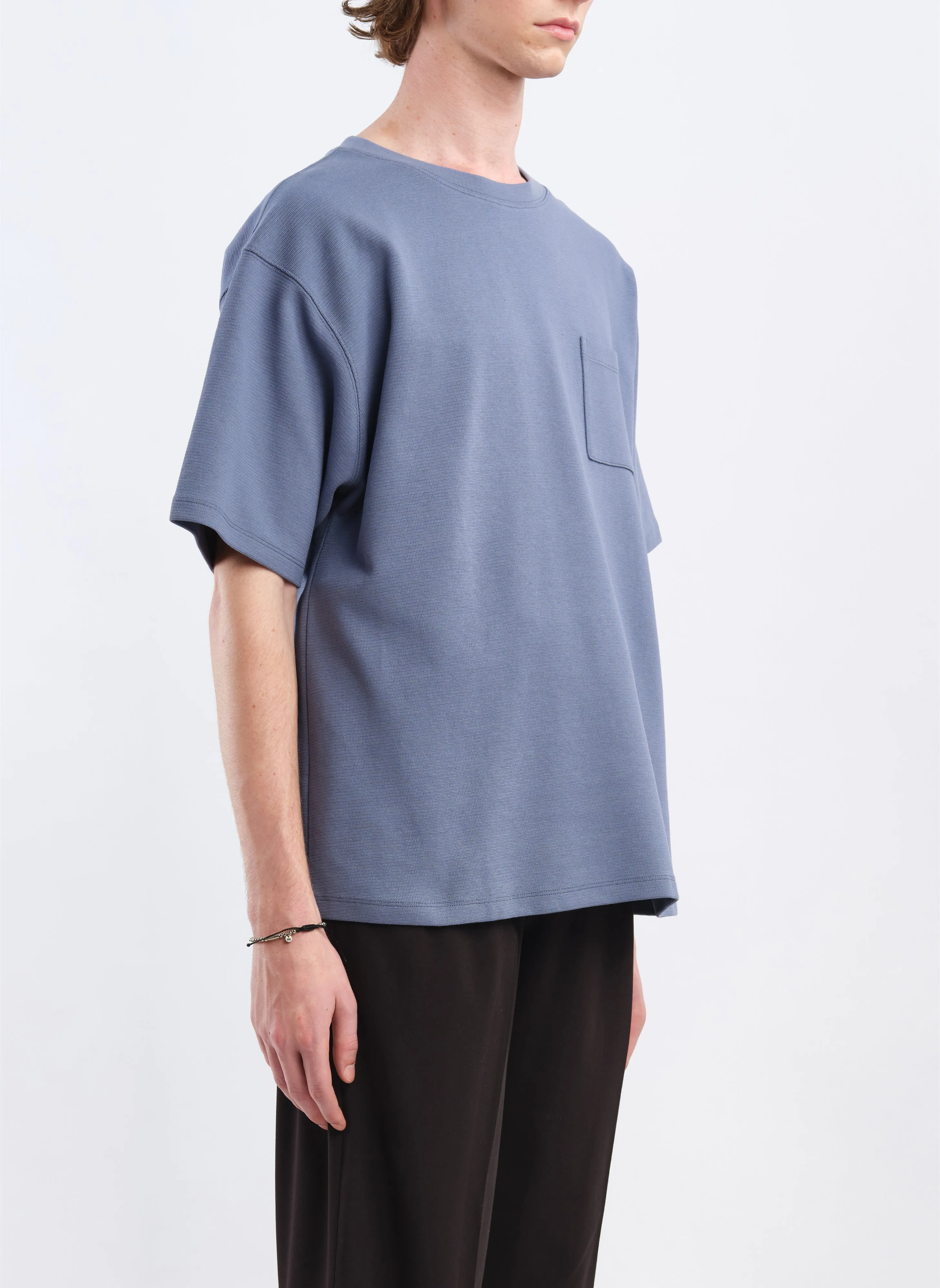 Cotton Rib Short Sleeves Top
