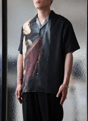Dama Con Lermellino Polyester Open Collar Shirt