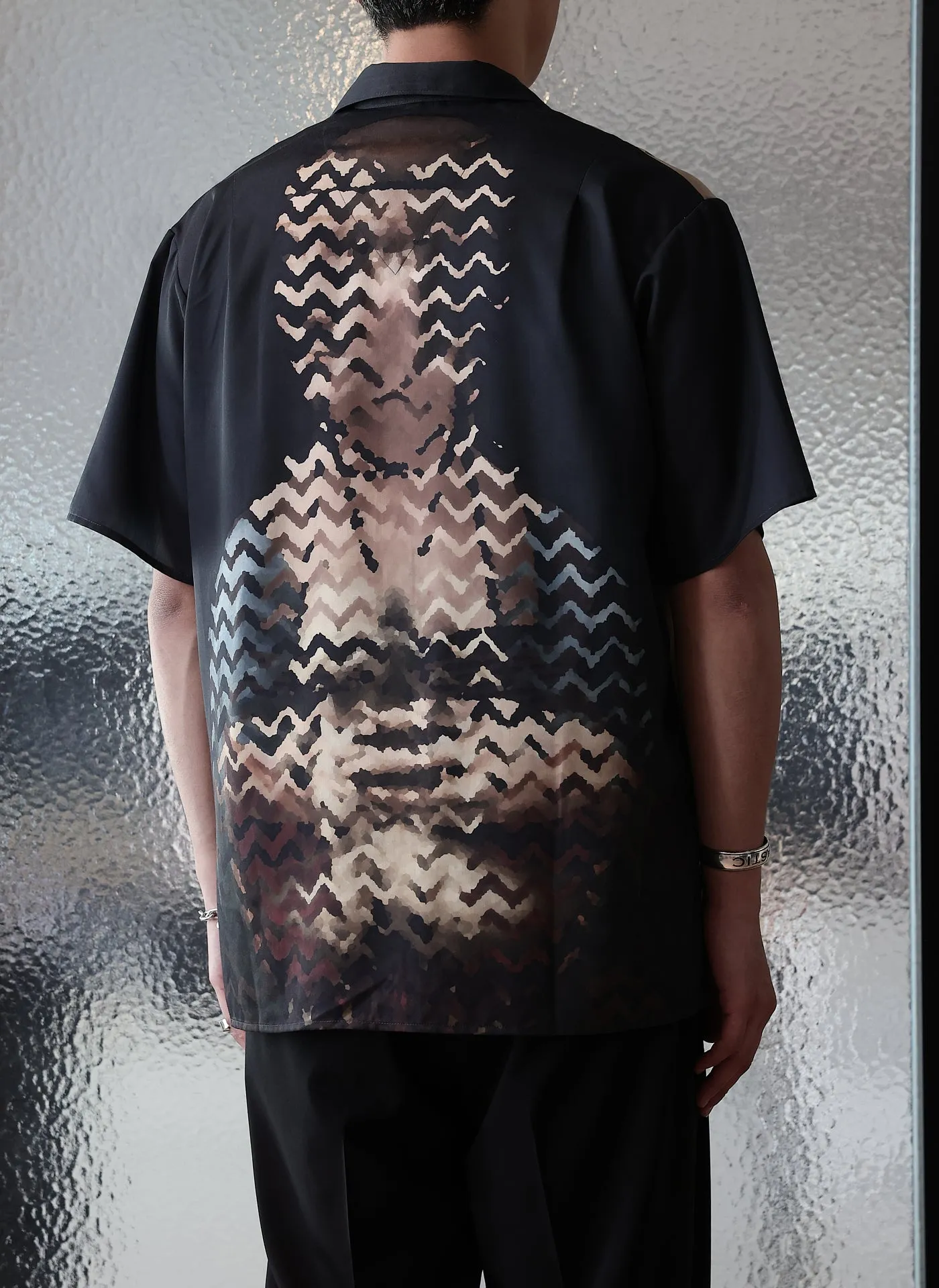 Dama Con Lermellino Polyester Open Collar Shirt