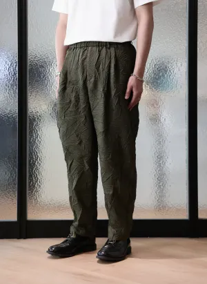 Distort Pleats Polyester Easy Pants