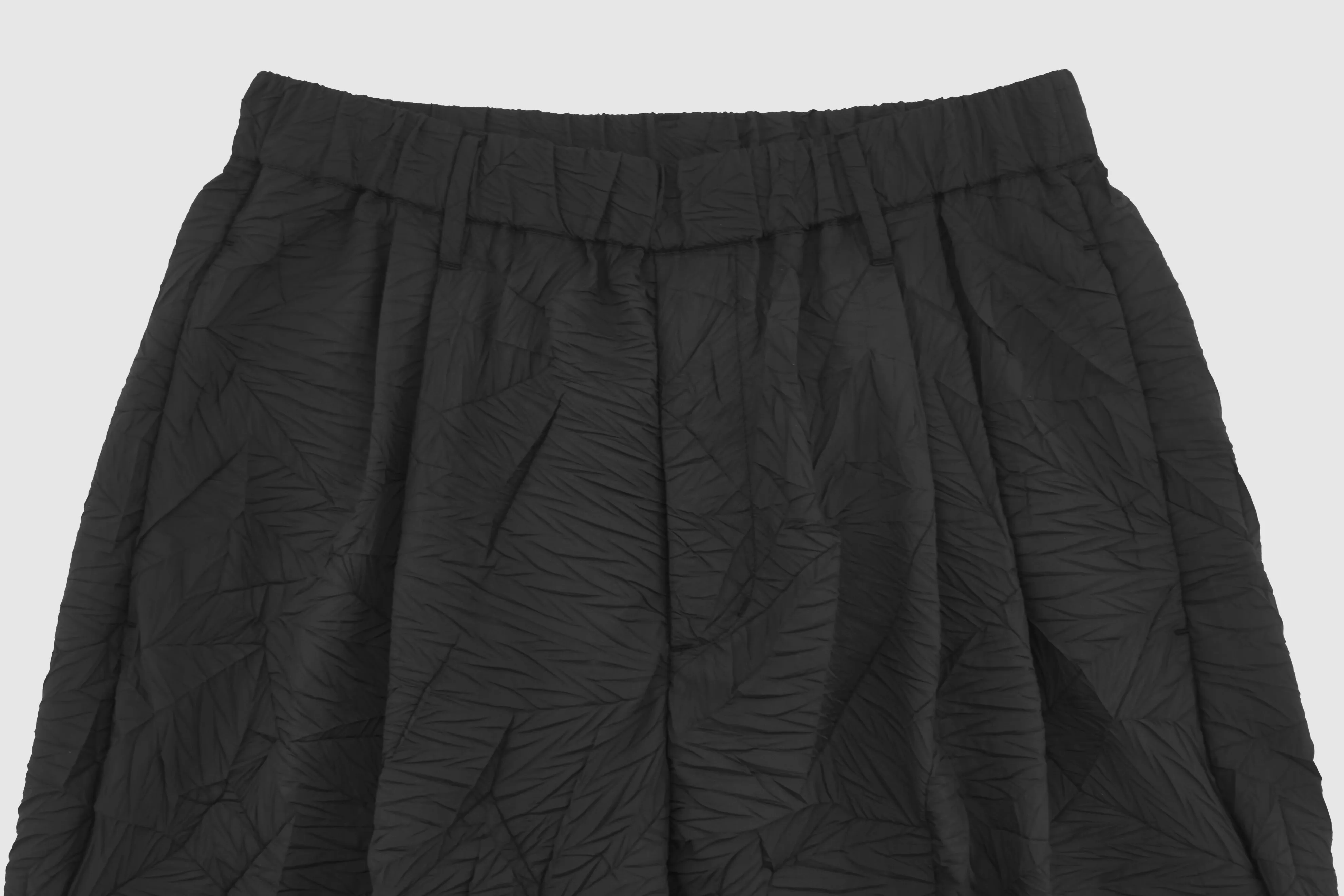 Distort Pleats Polyester Easy Pants