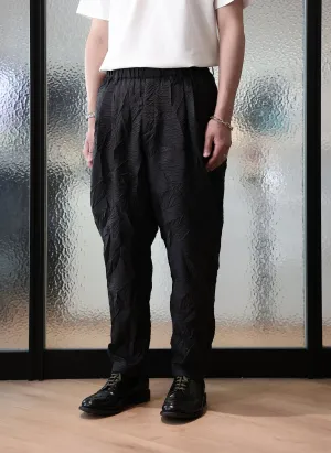 Distort Pleats Polyester Easy Pants