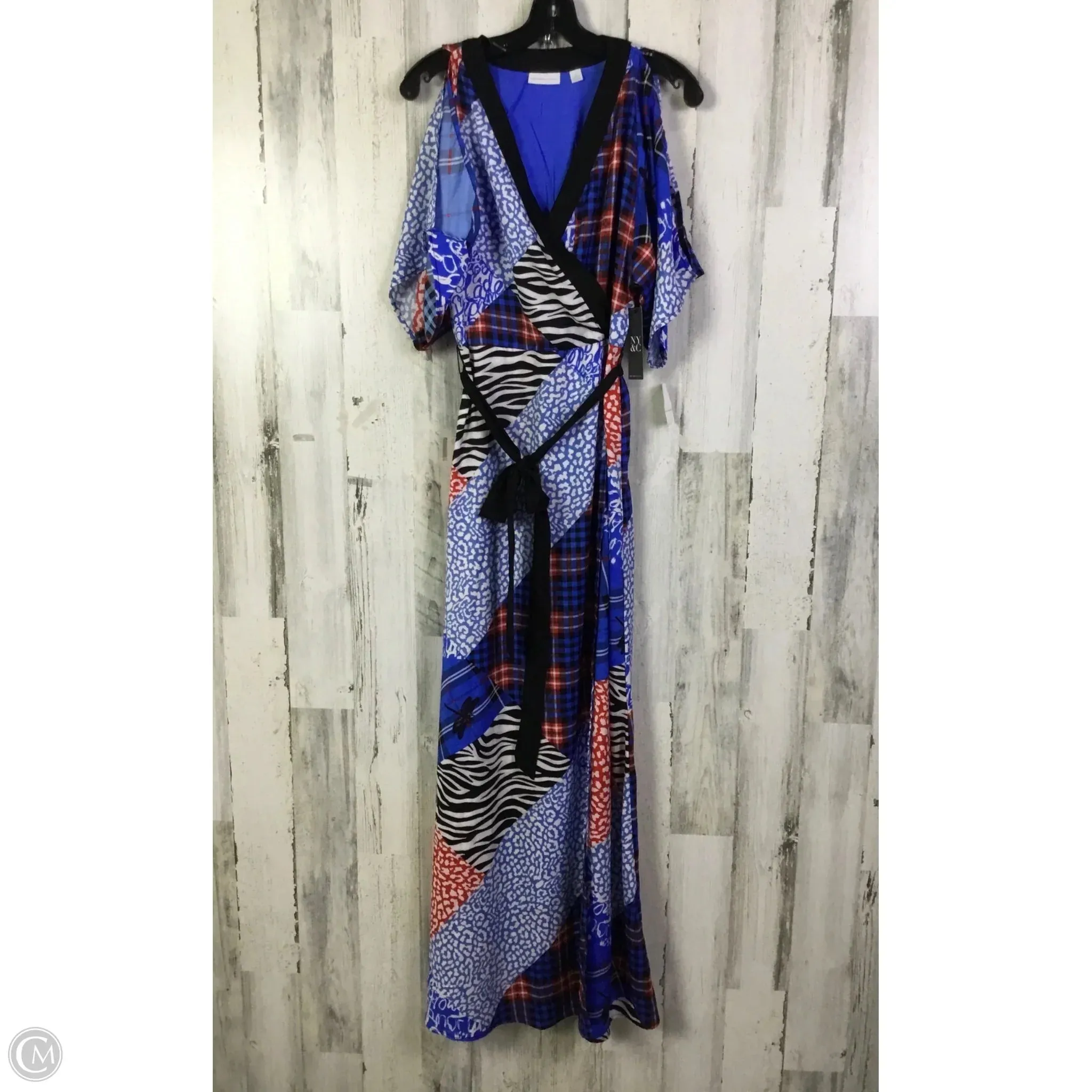 Dress Casual Maxi By New York And Co In Blue & Red & White, Size: Xs