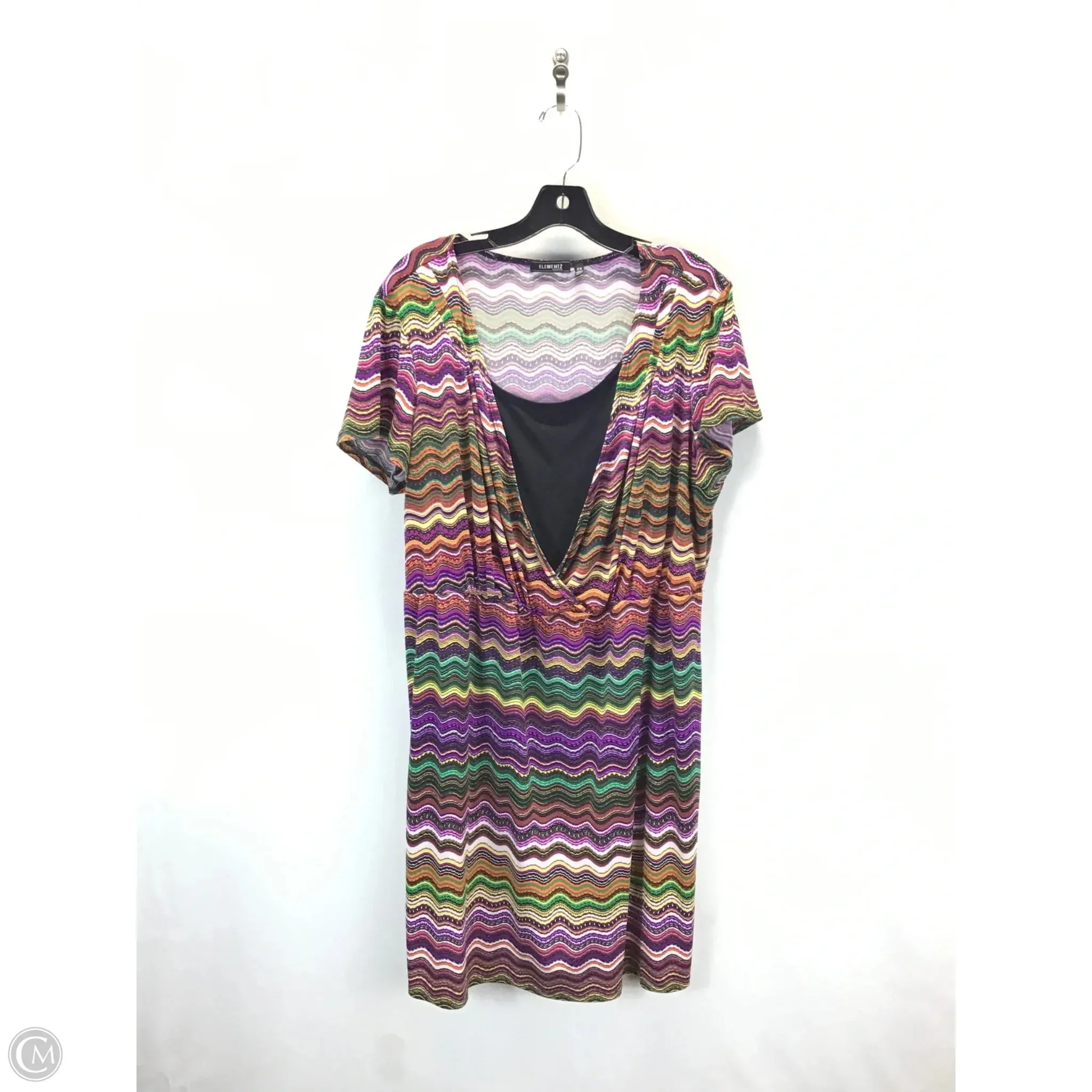 Dress Casual Midi By Elementz In Multi-colored, Size: 2x