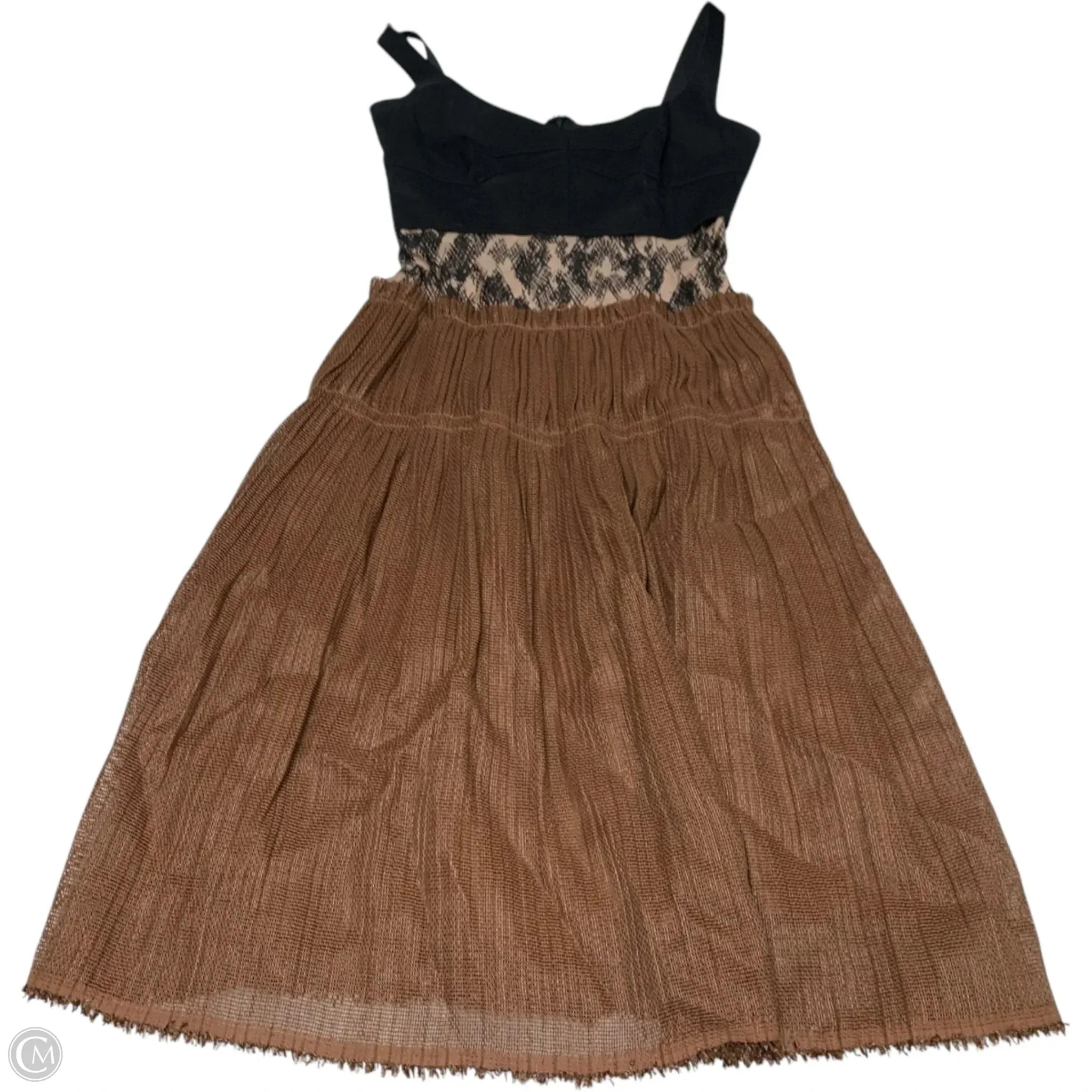 Dress Designer By Derek Lam In Black & Brown, Size: Xs