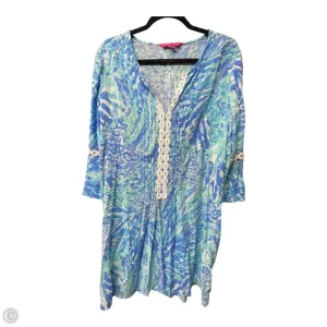 Dress Designer By Lilly Pulitzer In Blue & Green, Size: M