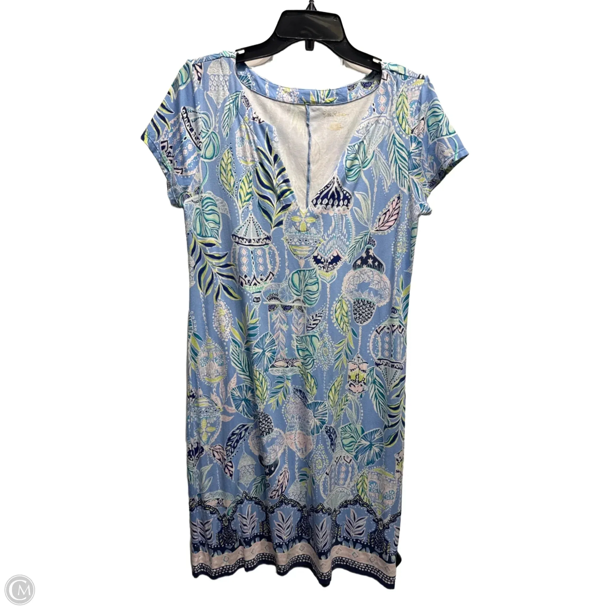 Dress Designer By Lilly Pulitzer In Blue & Green, Size: M