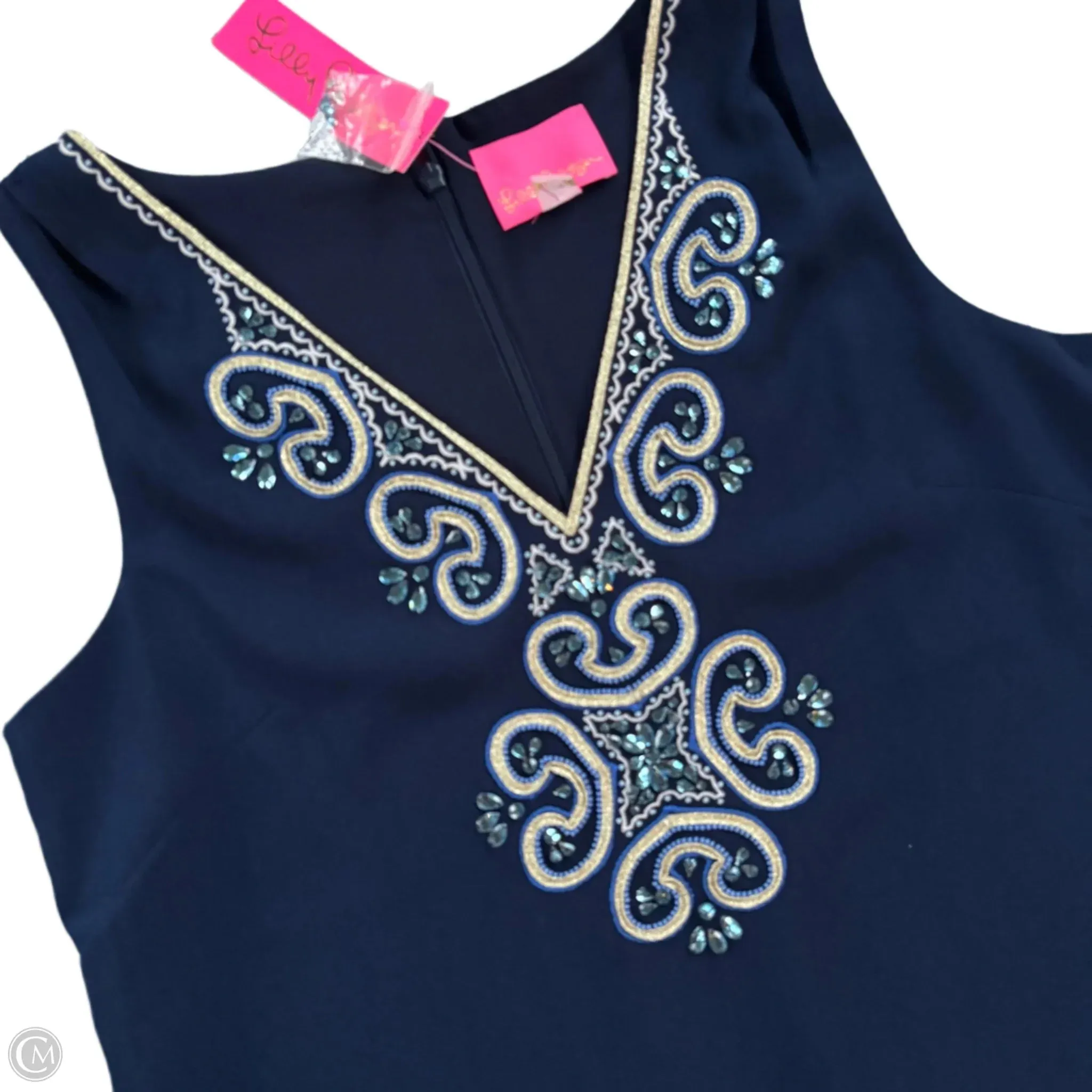Dress Designer By Lilly Pulitzer In Navy, Size: L