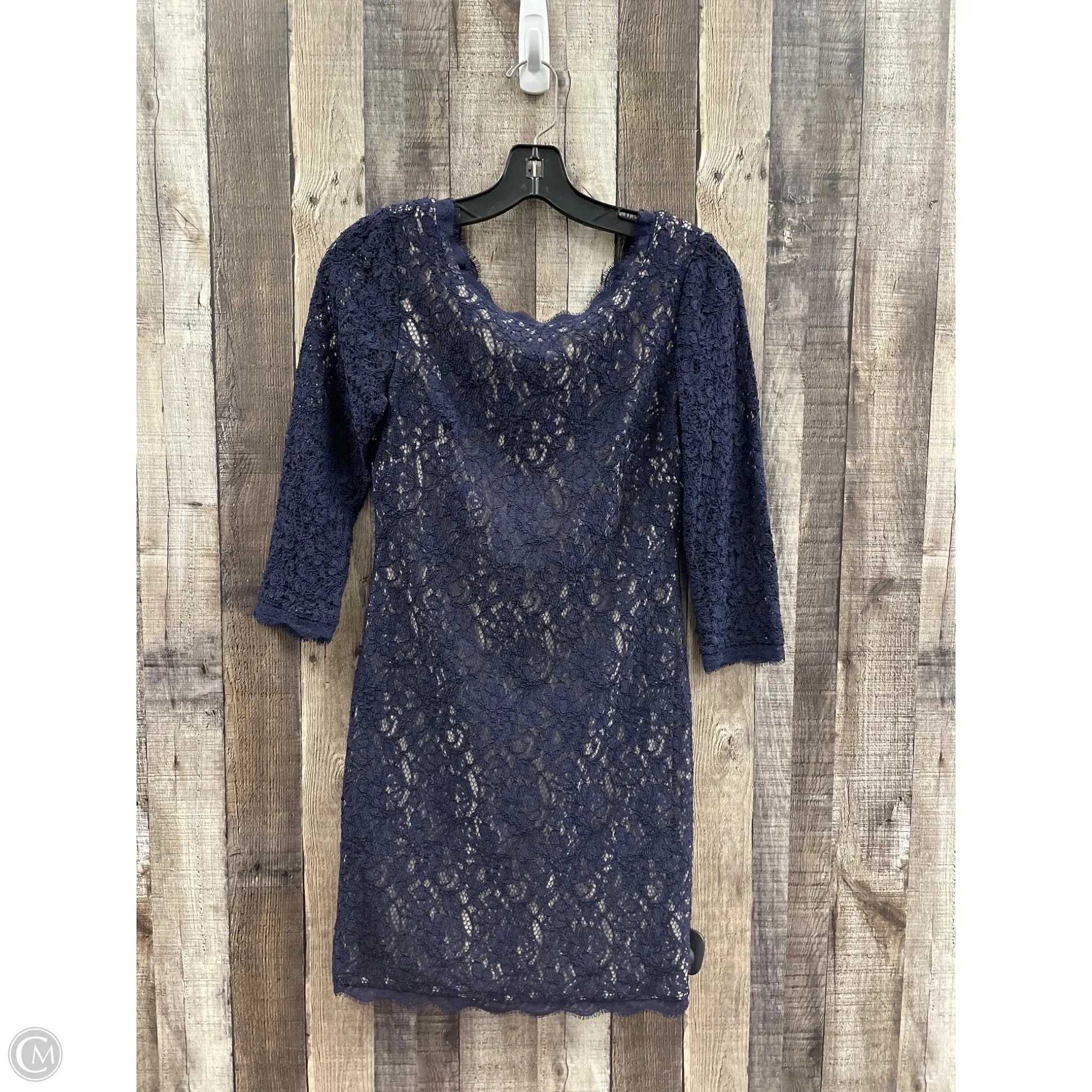 Dress Party Midi By Adrianna Papell In Navy, Size: Sp