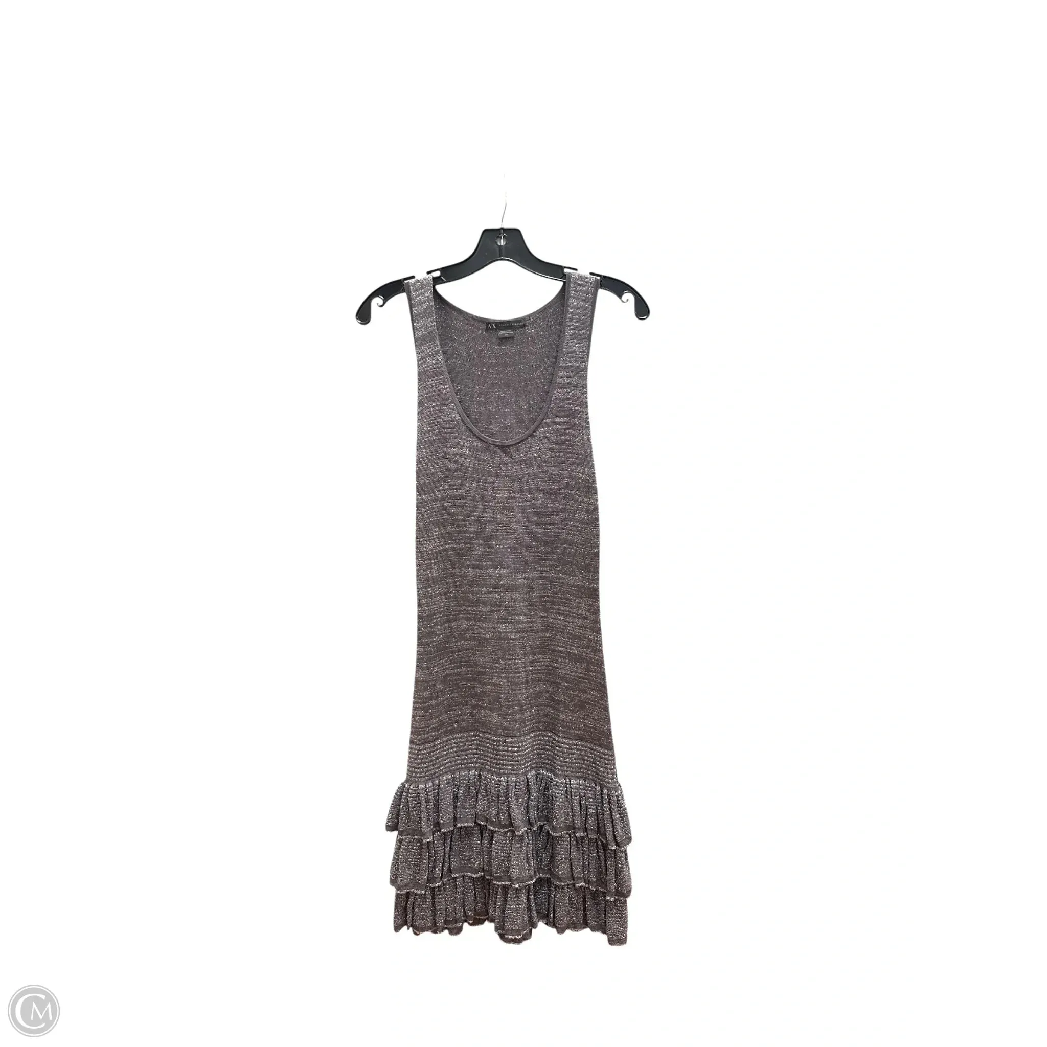 Dress Party Midi By Ax Armani In Silver, Size: M