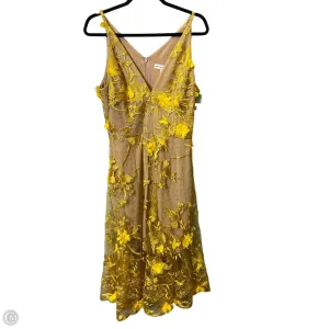 Dress Party Midi By Dress The Population In Yellow, Size: Xl