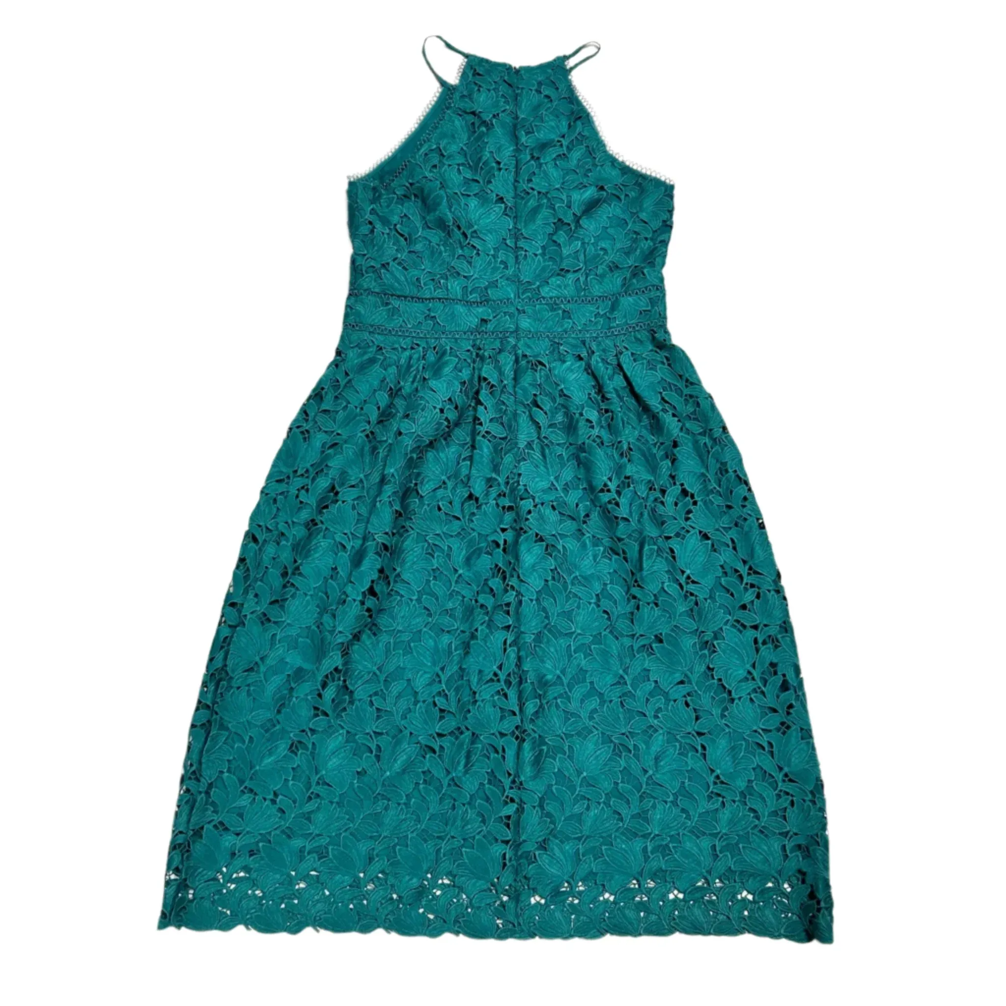 Dress Party Midi By Loft In Teal, Size: M