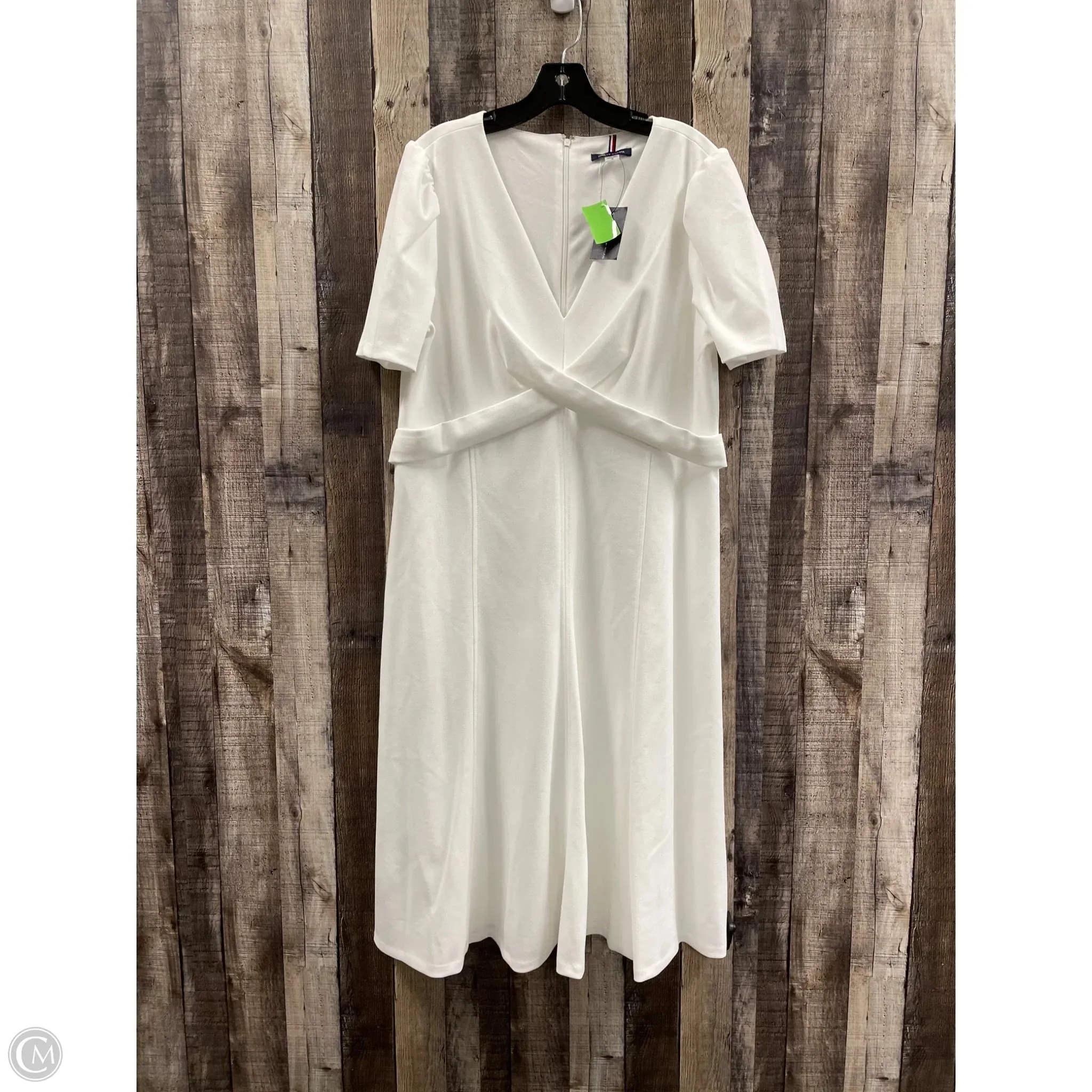 Dress Party Midi By Tommy Hilfiger In White, Size: Xl